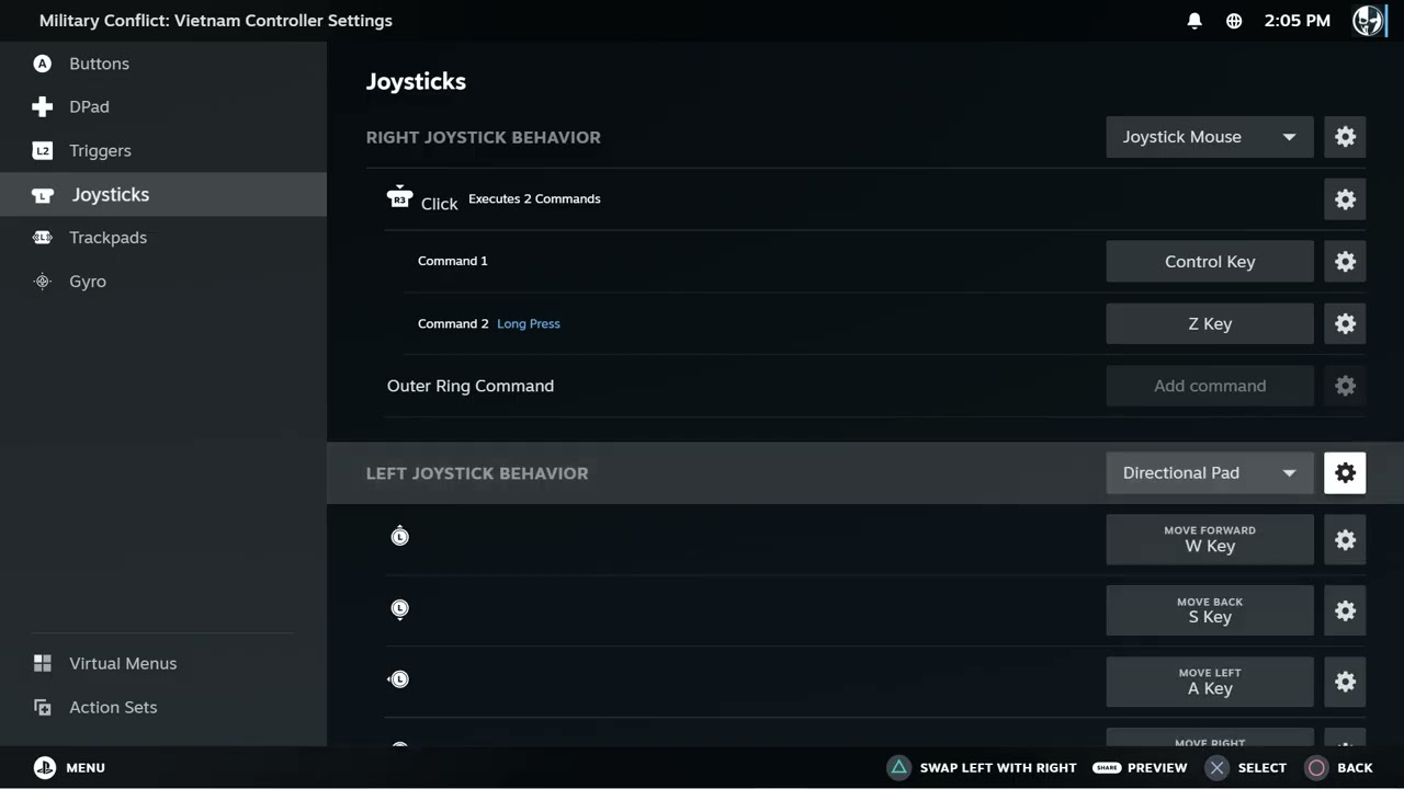 ALL THE SETTINGS FOR CONTROLLER LEFT STICK ON STEAM EXPLAINED (ADVANCED SETTINGS)