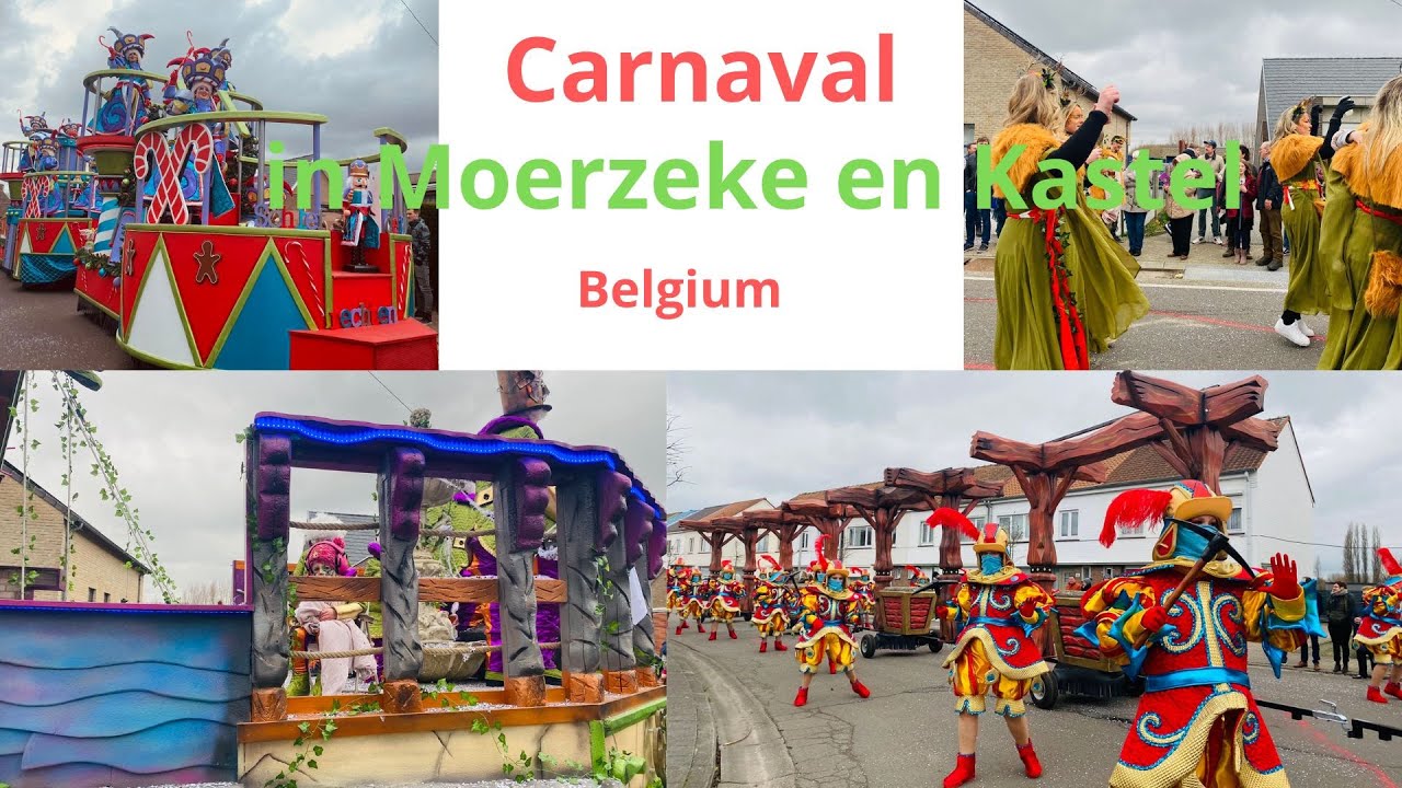 Carnaval 2023 in our village Moerzeke Kastel, Belgium, a fascinating Belgian tradition