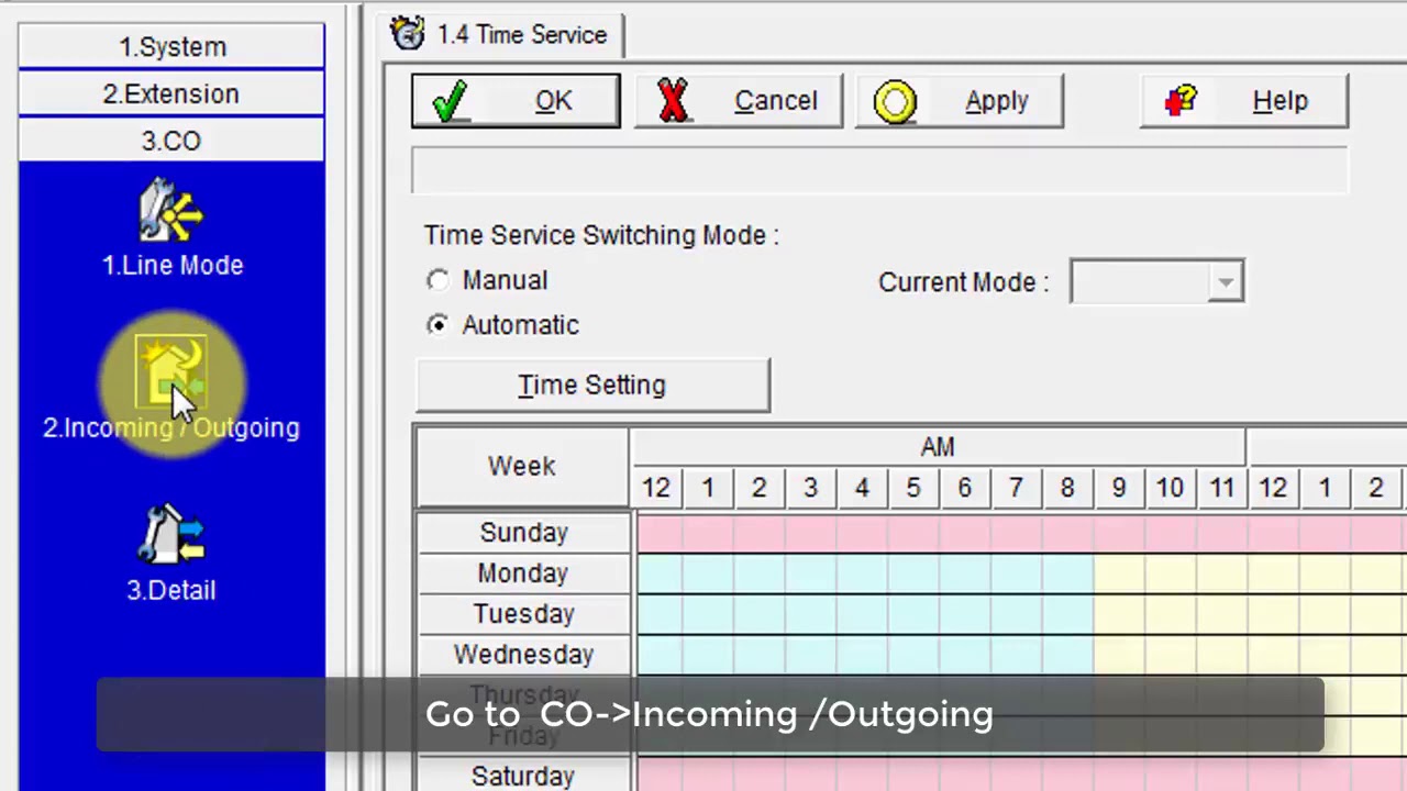 Panasonic KX TES824 block calls on specific timing