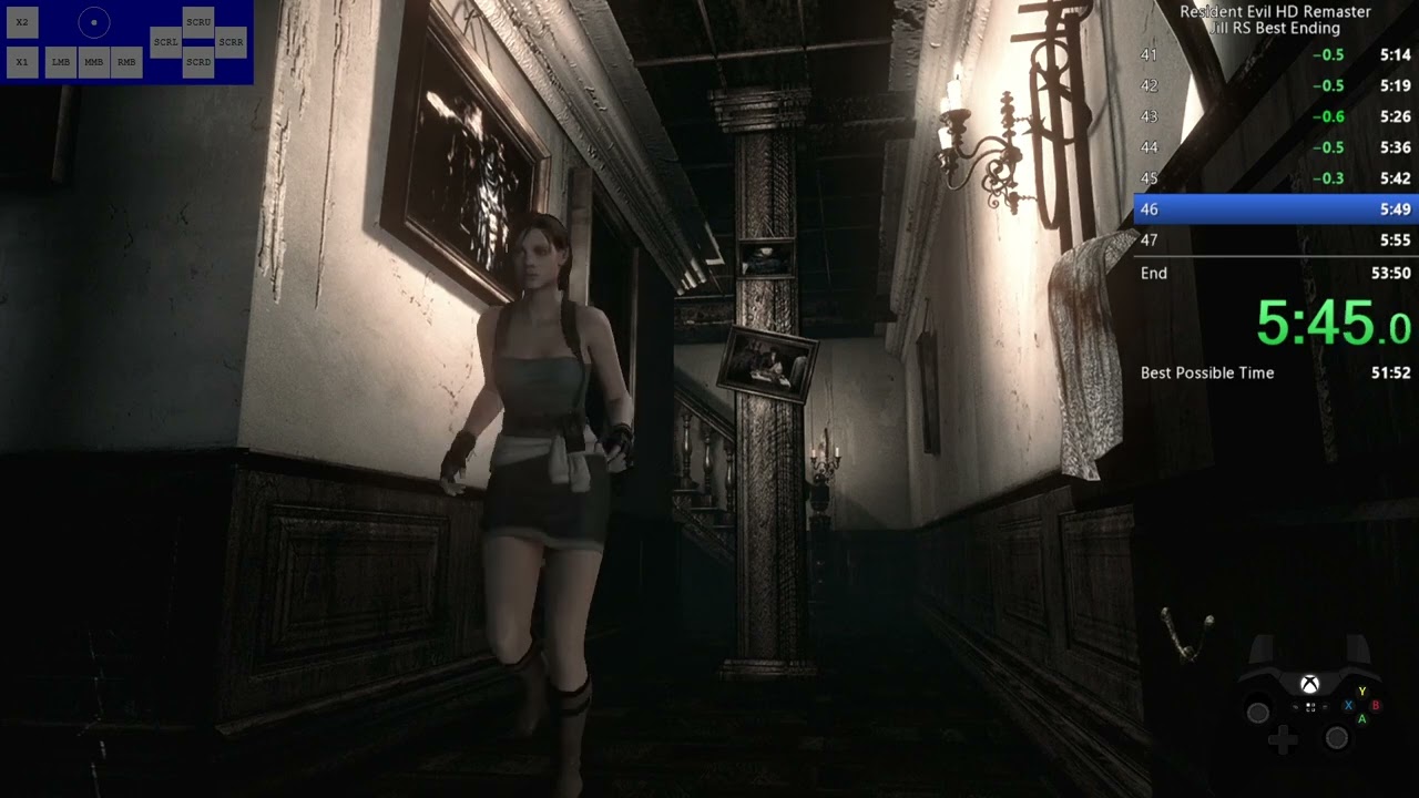 (WR) Resident Evil HD Jill Real Survival Best Ending Speedrun 53:22