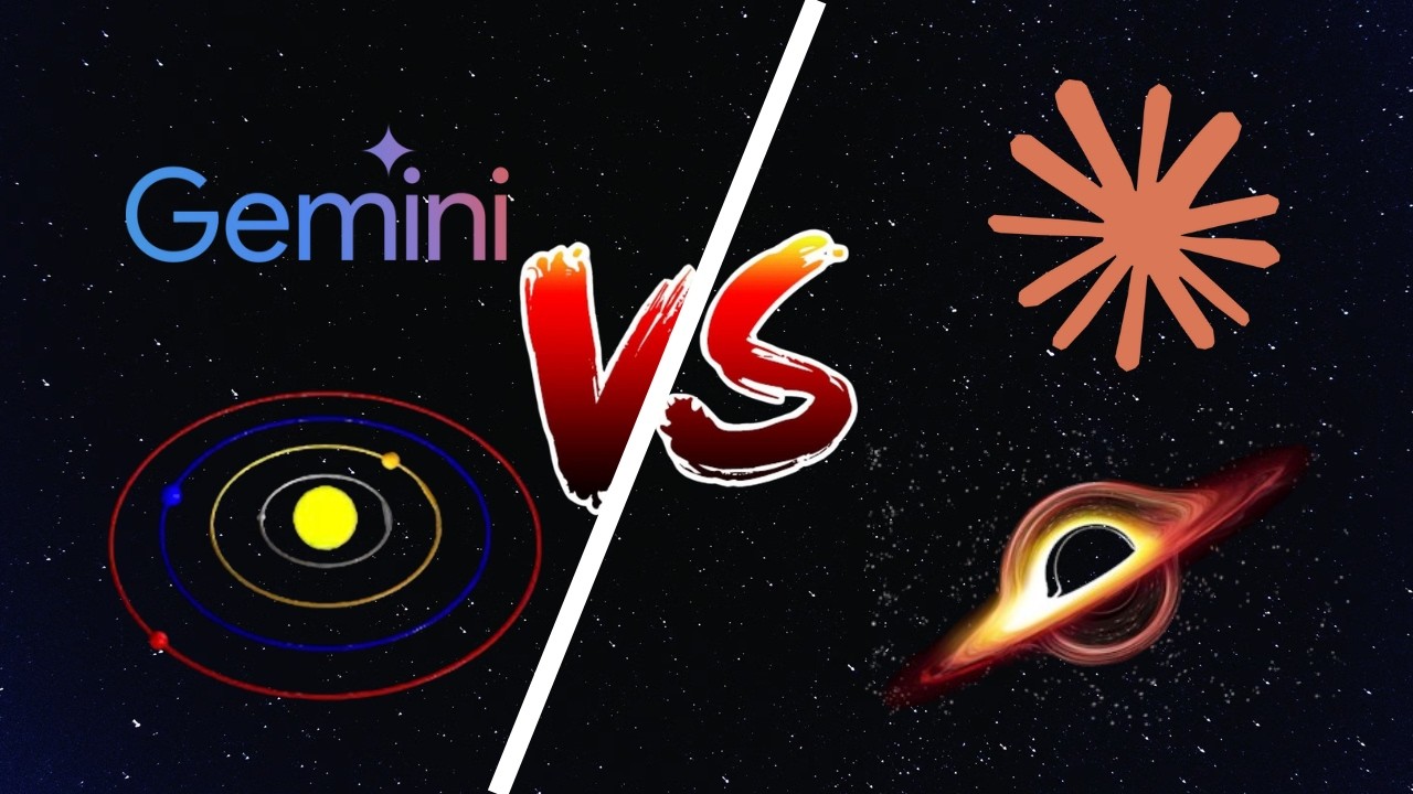 I asked different AI models to create the solar system and a black hole
