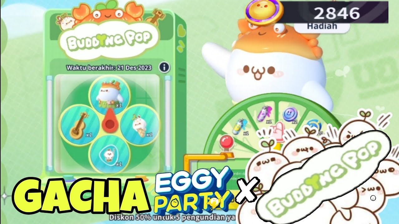 GACHA EGGY PARTY x BUDDING POP LUCU BANGET SKIN NYA - Eggy Party Indonesia
