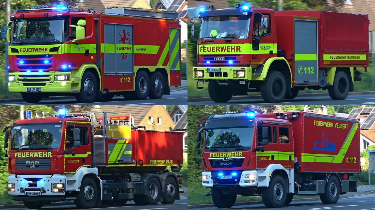 [GROẞBRAND in ERKRATH!] SCHULKOMPLEX in VOLLBRAND | FEUERWEHR, THW & MEHR auf Einsatzfahrt