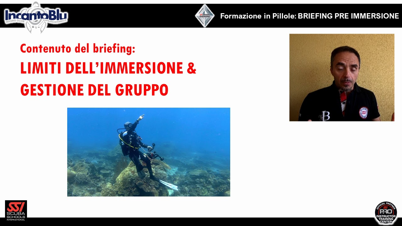 Formazione In Pillole di IncantoBlu - Il Briefing pre immersione