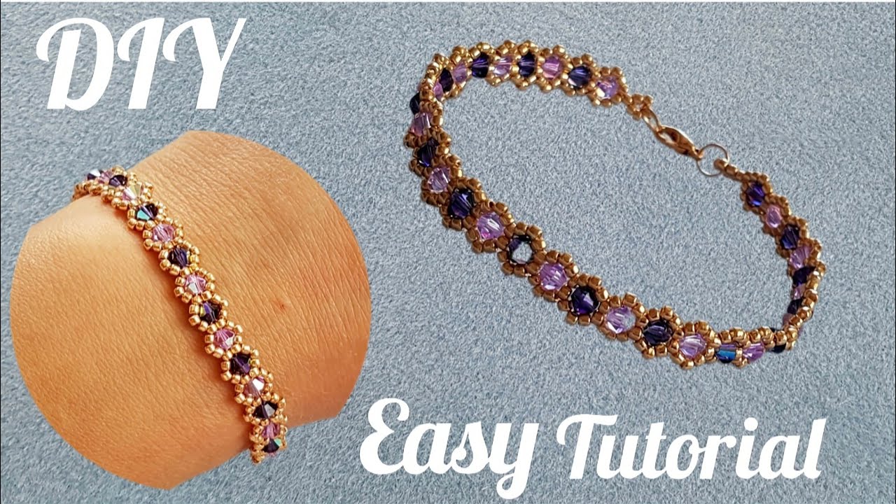 Crystals bracelet/Simple and elegant bracelet/Easy jewelry making at home/DIY Tutorial