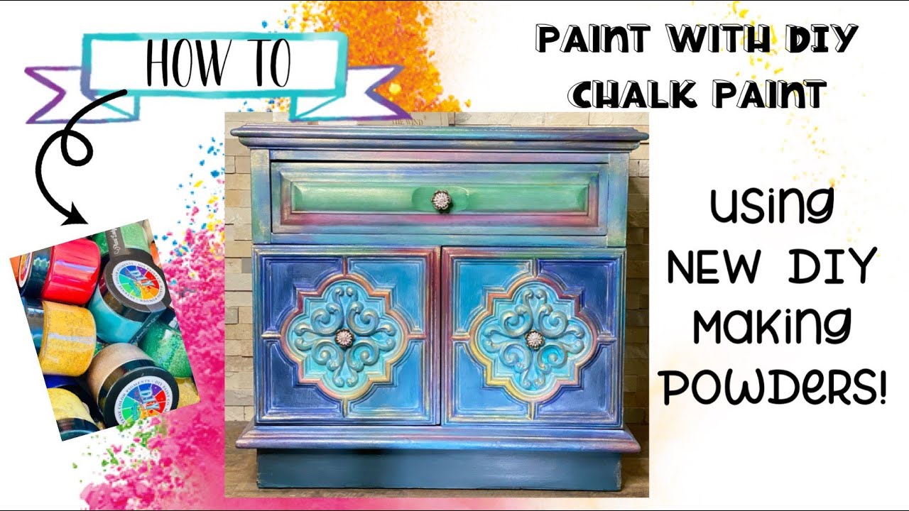 How to paint Furniture with Pigment Powders, easy blending!