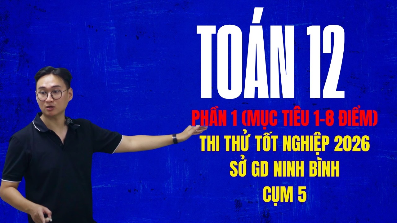 Toán 12 || ĐỀ THI THỬ TỐT NGHIỆP (SỞ GD NINH BÌNH) PHẦN 1