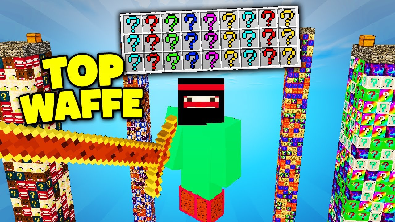 ∞ UNENDLICH ANGRIFFSSCHADEN IN MINECRAFT | LUCKY BLOCKS TOWER