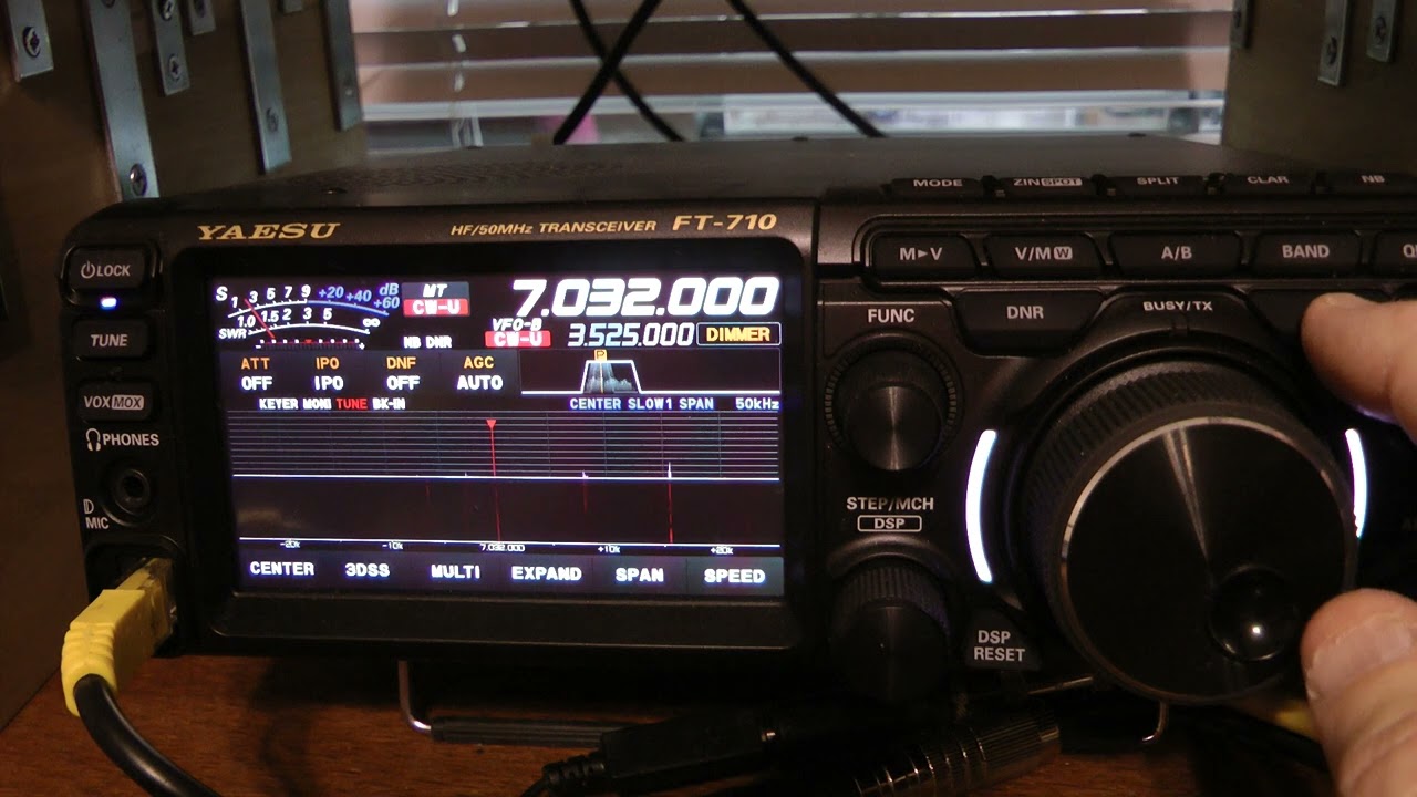 Yaesu FT-710 receiver CW with the narrow filter (250hz) and APF