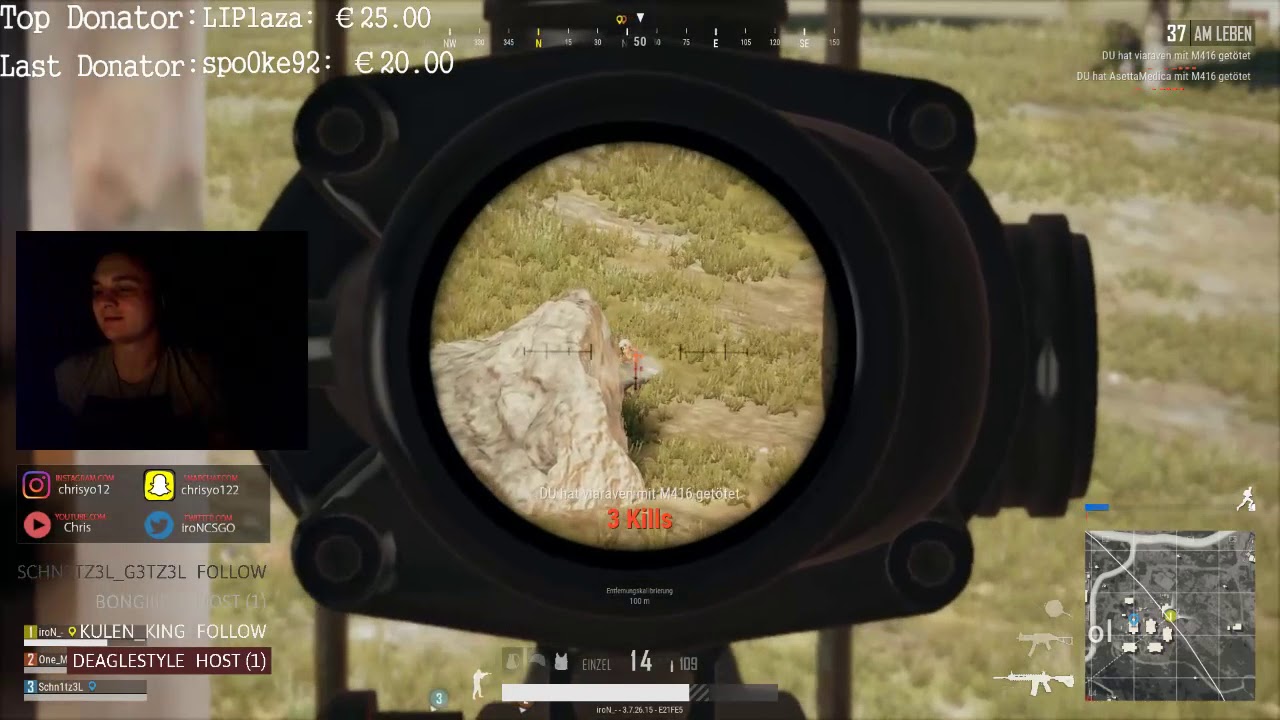 iroNOnTWITCH HIGHLIGHT #1 PubG 8kills(2squads)Kappaross~