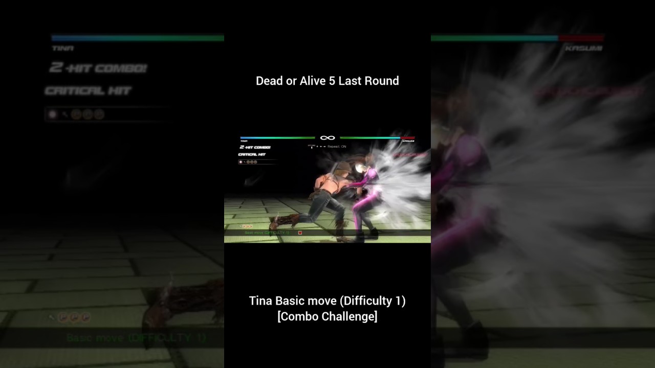 DOA5LR - Tina Basic move (Difficulty 1) [Combo Challenge]