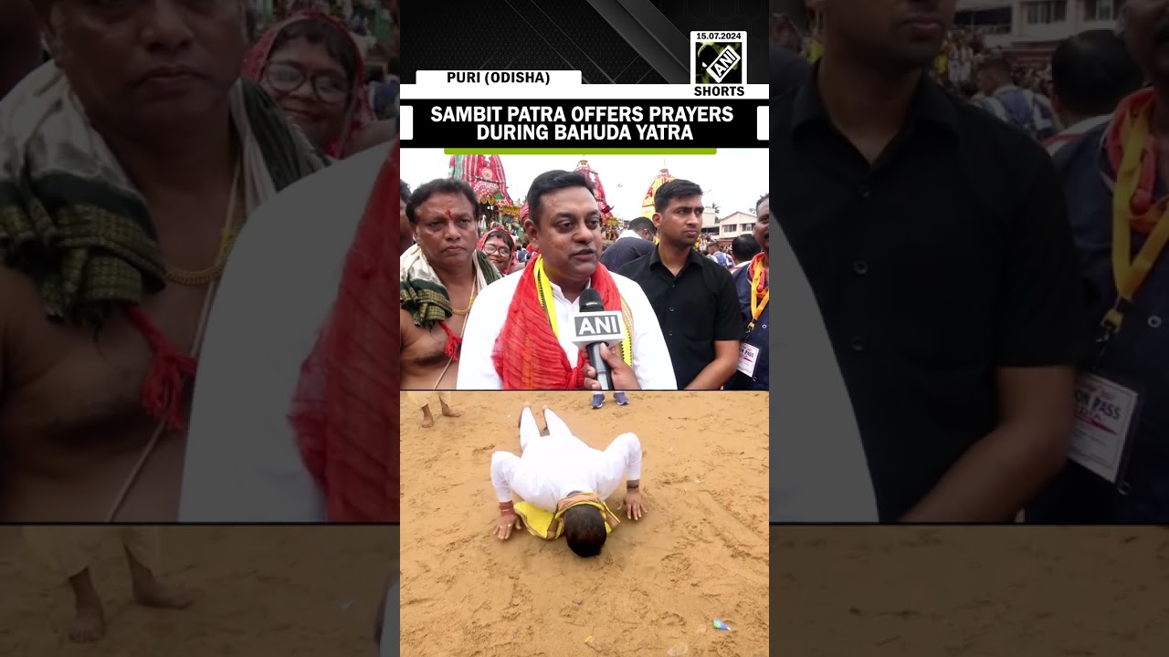 Odisha: Bahuda Rath Yatra commences in Puri; BJP MP Sambit Patra offers prayers