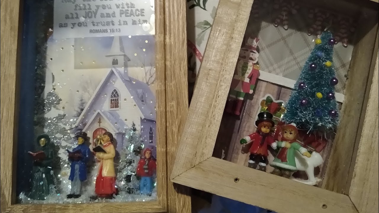 Easy fun Christmas Shadow Box Diy