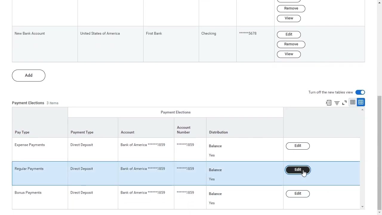 Workday Payment Elections