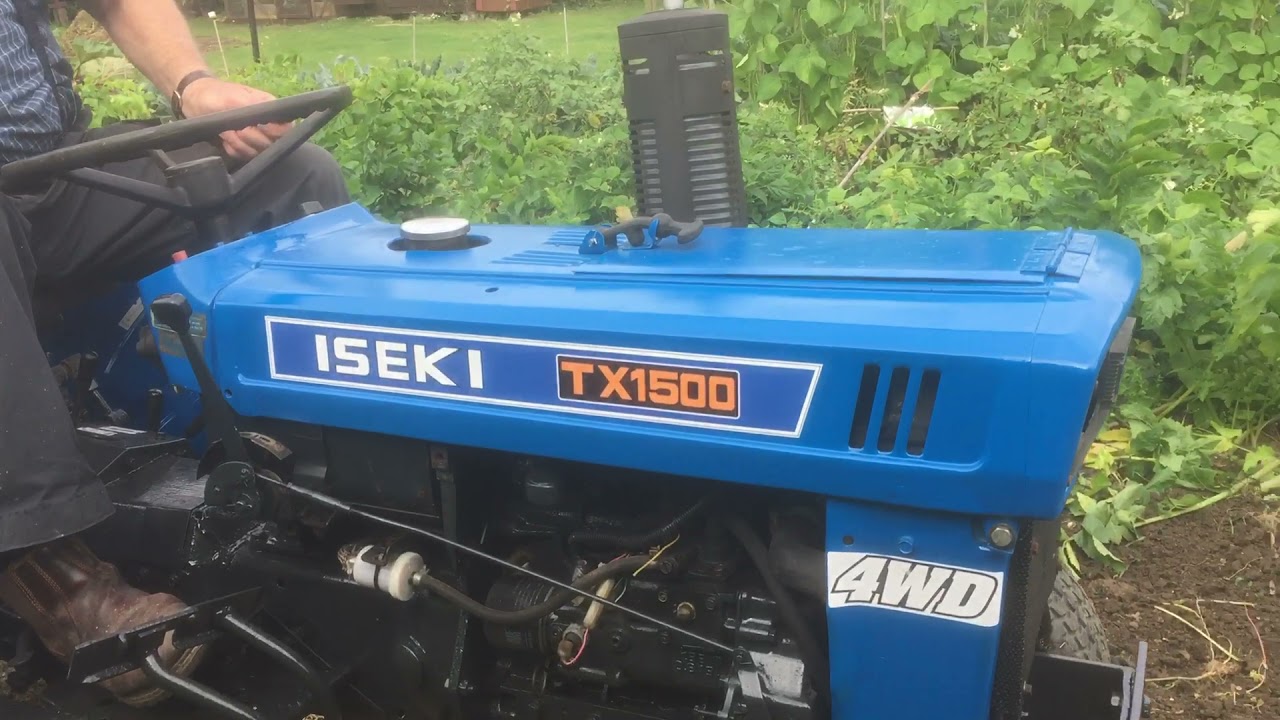 Rotavating the Garden using an Iseki TX1500