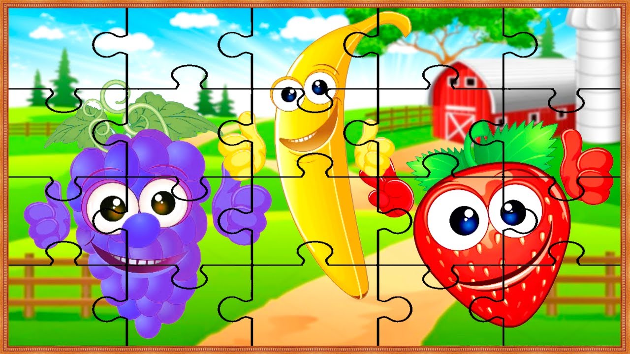 Juegos de Frutas y Verduras Infantiles - Videos de rompecabezas y Memorias - Juegos Para Niños