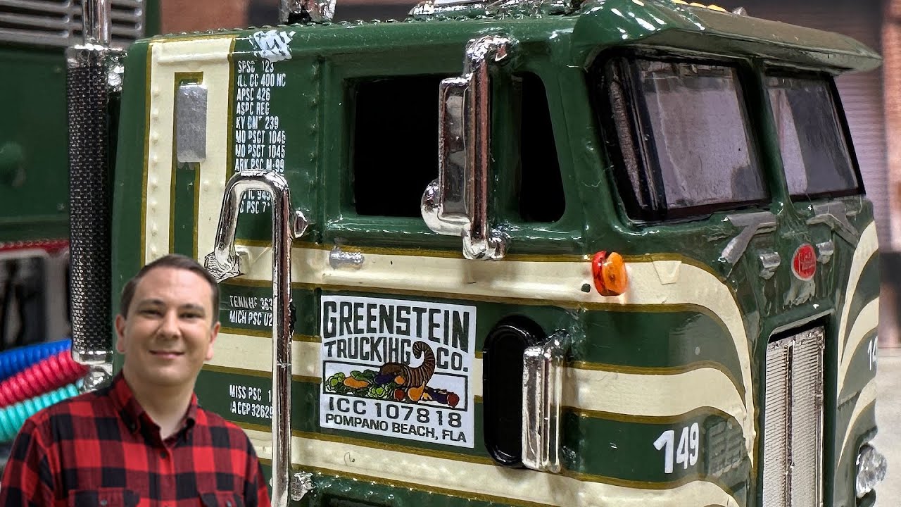 Greenstein Trucking History + DCP by First Gear Pete 352 COE with Reefer Trailer
