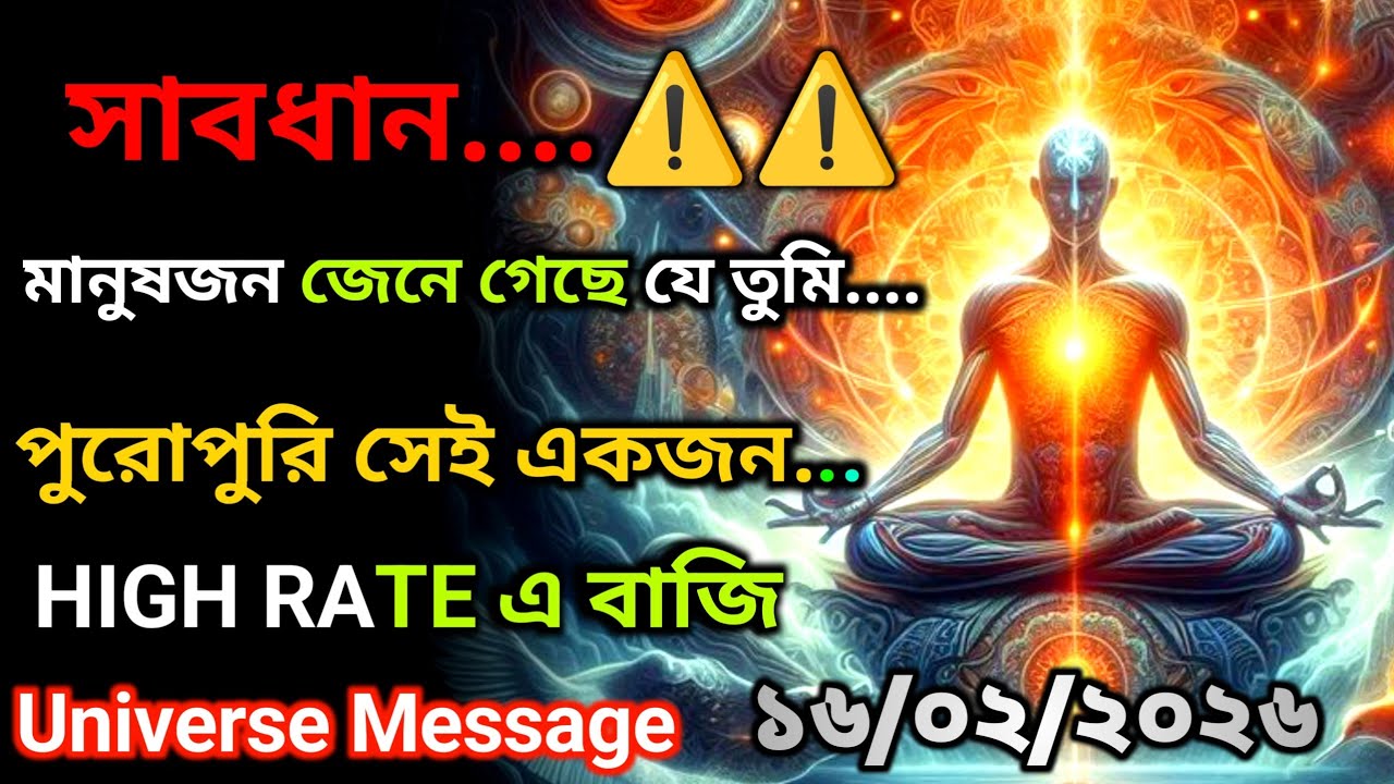 ১৬ ফেব্রুয়ারি  সাবধান ! মানুষ জেনে ফেলেছে যে তুমি পুরোপুরি একজন… |শক্তিশালী |Universe Message Today
