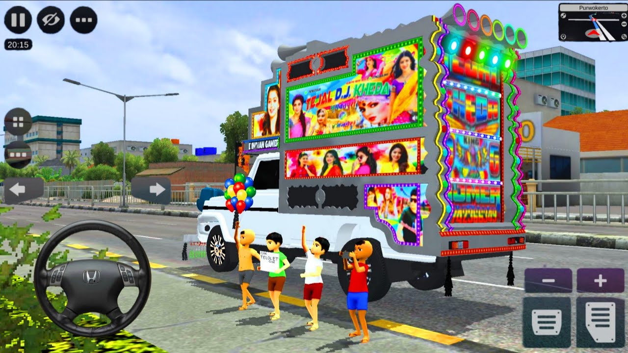 छोटे छोटे बच्चों की न्यू ईयर की डीजे पार्टी ! Dj party ! Dj dance !Dj pickup Bus simulator Indonesia