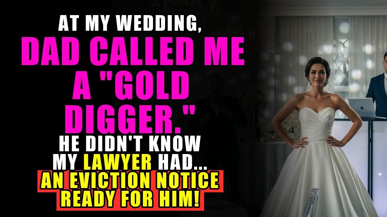 My dad called me a gold digger at my wedding—he didn't know my husband's lawyer was sitting at Table