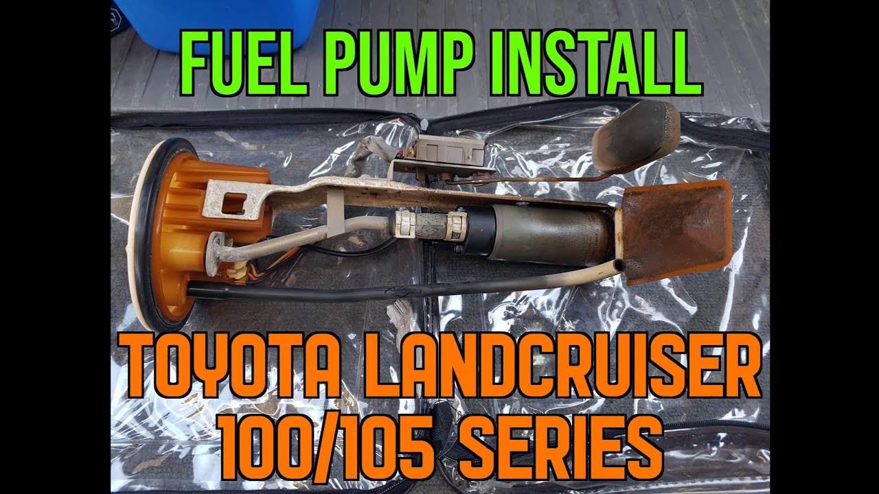 Toyota Landcruiser 100 105 series fuel pump install replacing faulty fuel tank pump with bosch pump