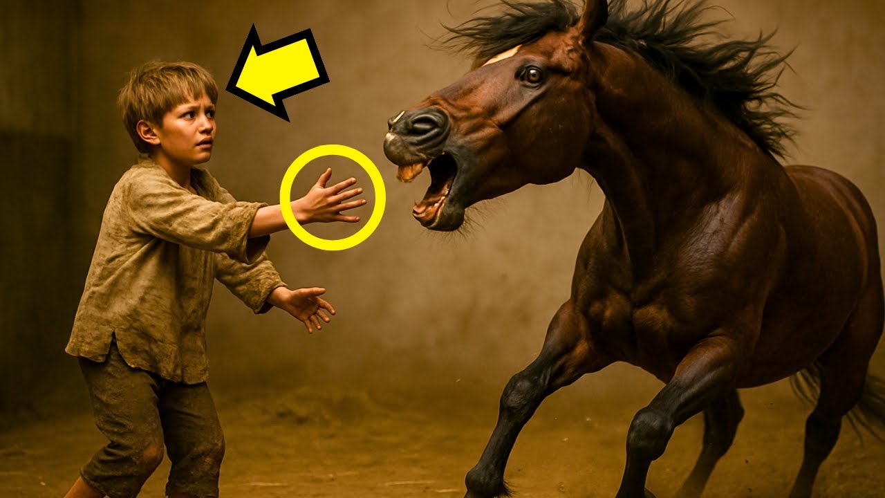NIÑO SUCIO PIDE CUIDAR EL CABALLO A CAMBIO DE COMIDA… Y HACE LO IMPOSIBLE