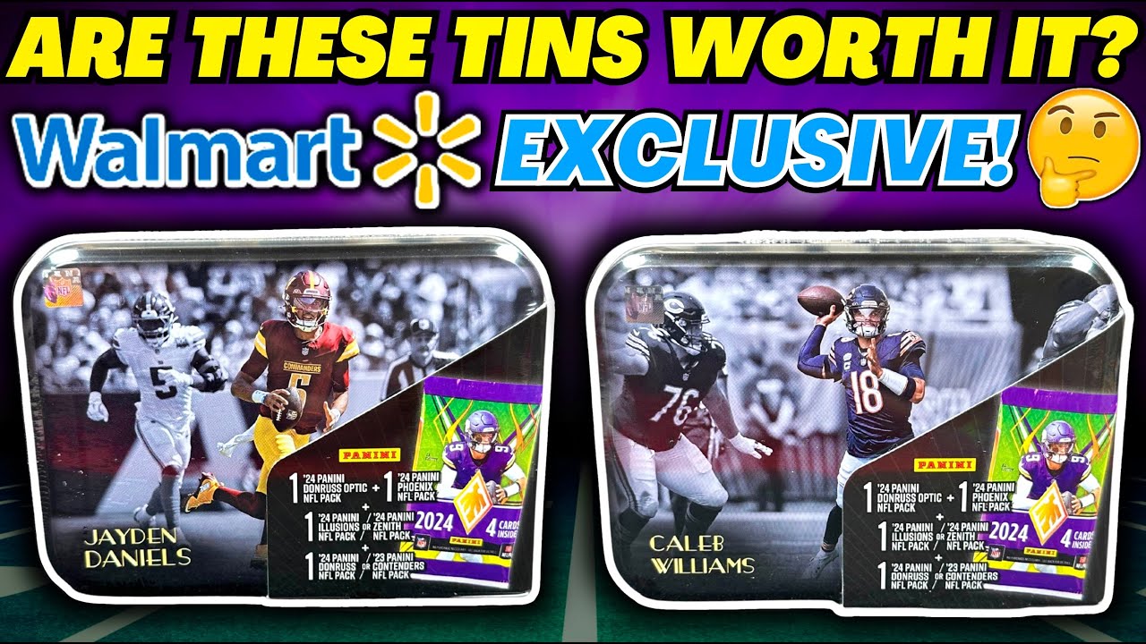 *ARE THESE MYSTERY TINS WORTH IT?!🤯 2025 WALMART EXCLUSIVE FOOTBALL MYSTERY TIN REVIEW!🏈