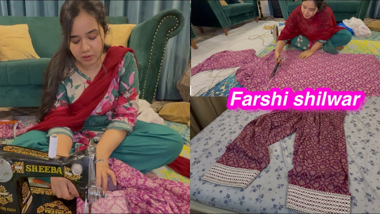 1st time farshi shilwar silai ki | Sitara yaseen vlog