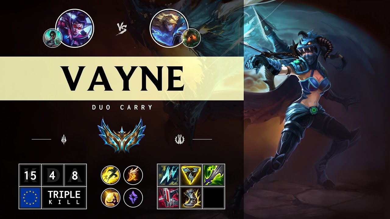 Vayne ADC vs Ezreal - EUW Challenger Patch 14.12