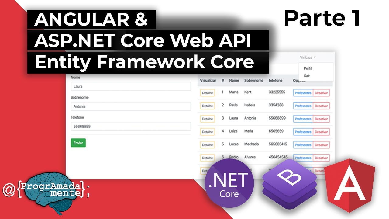 ANGULAR + ASP.NET Core WebAPI + EF Core - SPA - Parte 01