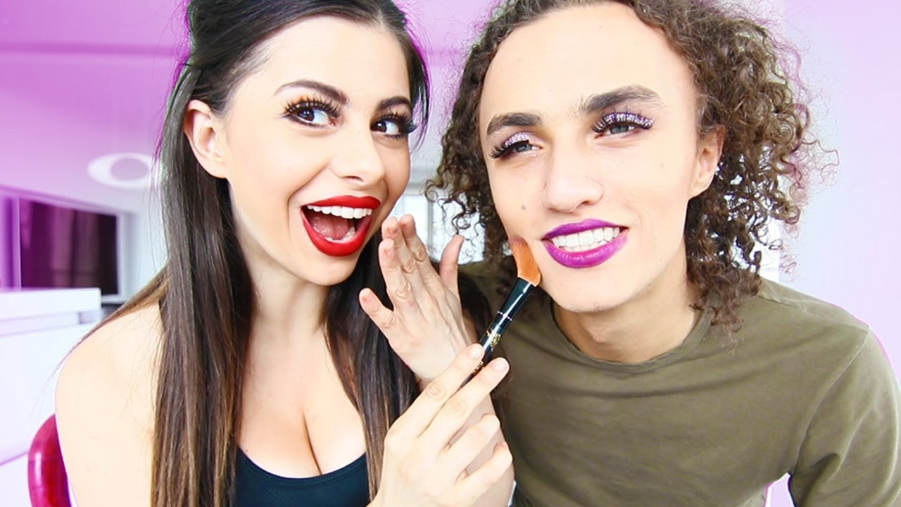 GIRLFRIEND DOES BOYFRIENDS MAKEUP CHALLENGE