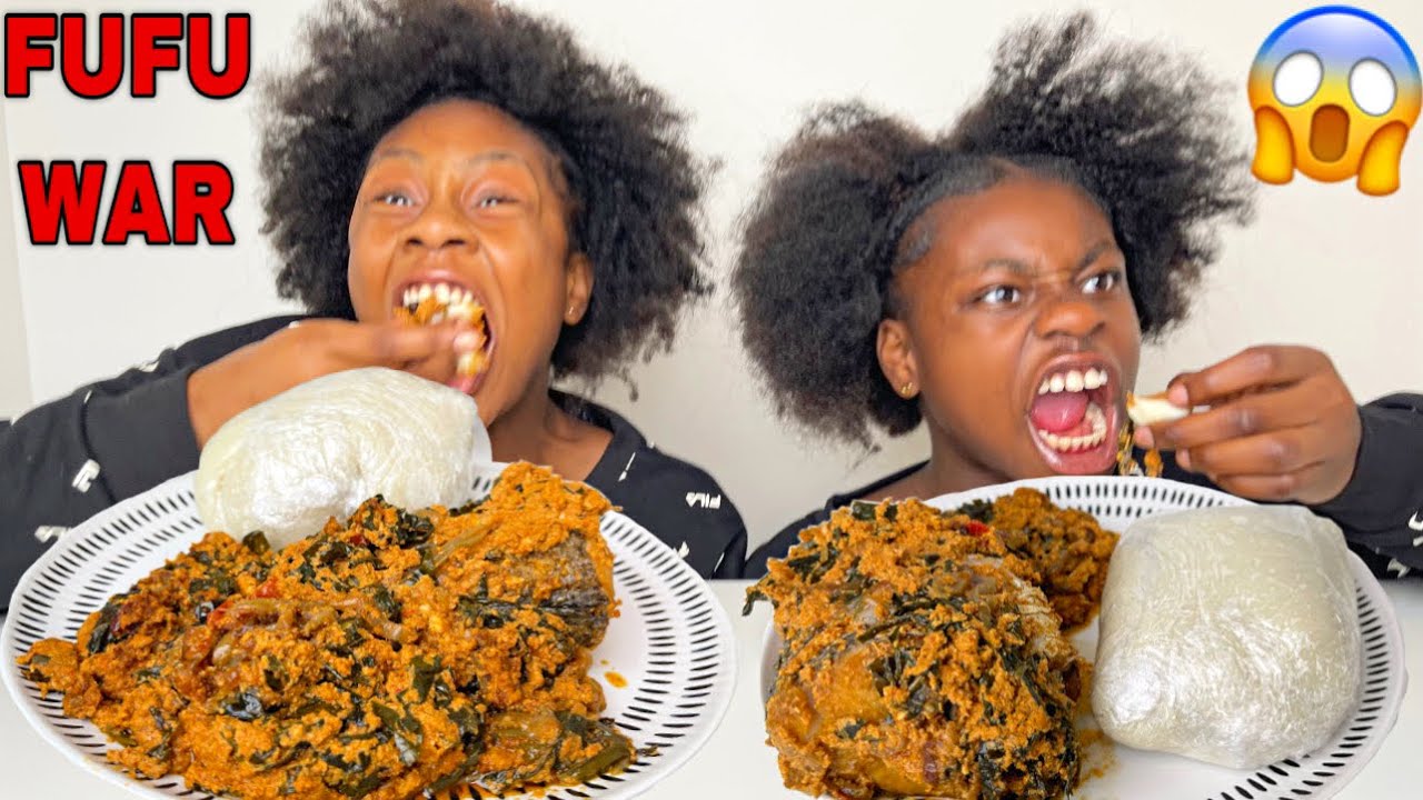 FUFU WAR! | EGUSI SOUP AND MERLUZA FISH (speed eating challenge)