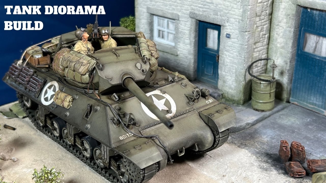 1/35 WW2 DIORAMA Building Normandy 1944 реалистичные пейзажи Tamiya M10 истребитель танков