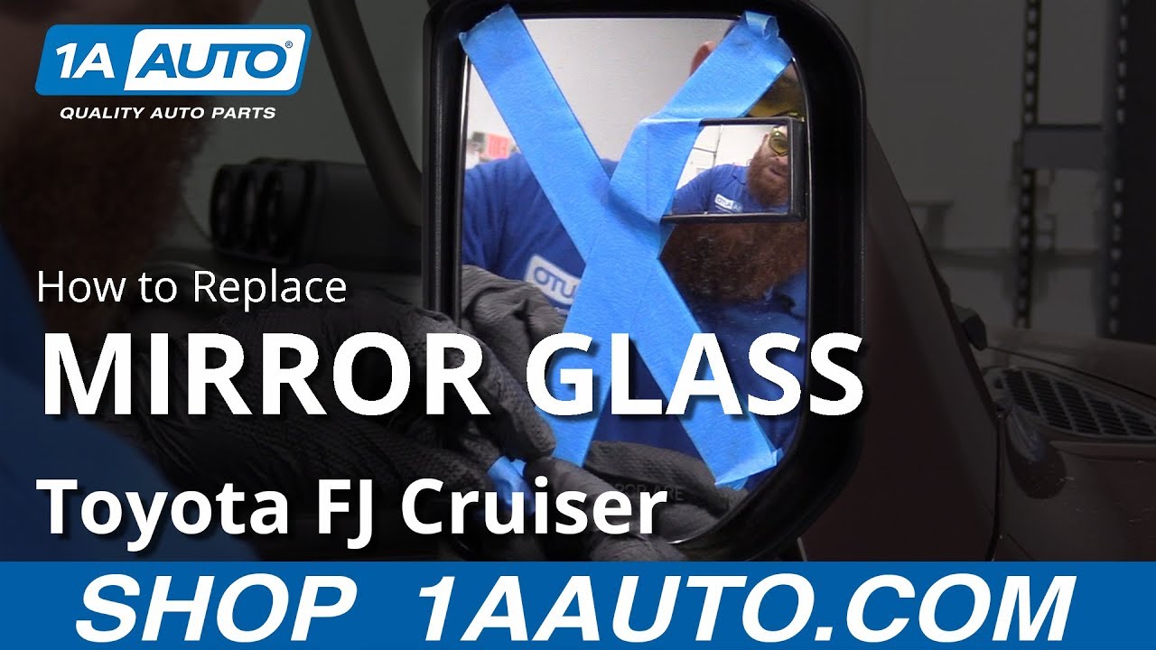 Как заменить стекло зеркала Toyota FJ Cruiser 07-14
