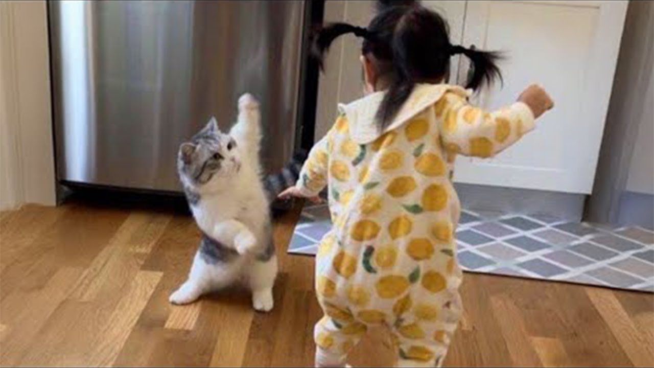 When Your Kids Are Raised by a Cat 😂😘😸