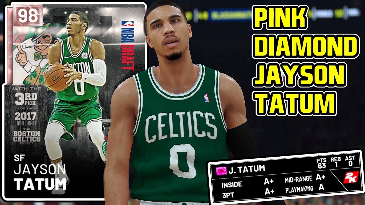PINK DIAMOND JAYSON TATUM 63PT GAMEPLAY! THE BEST PINK DIAMOND IN NBA 2k19 MyTEAM