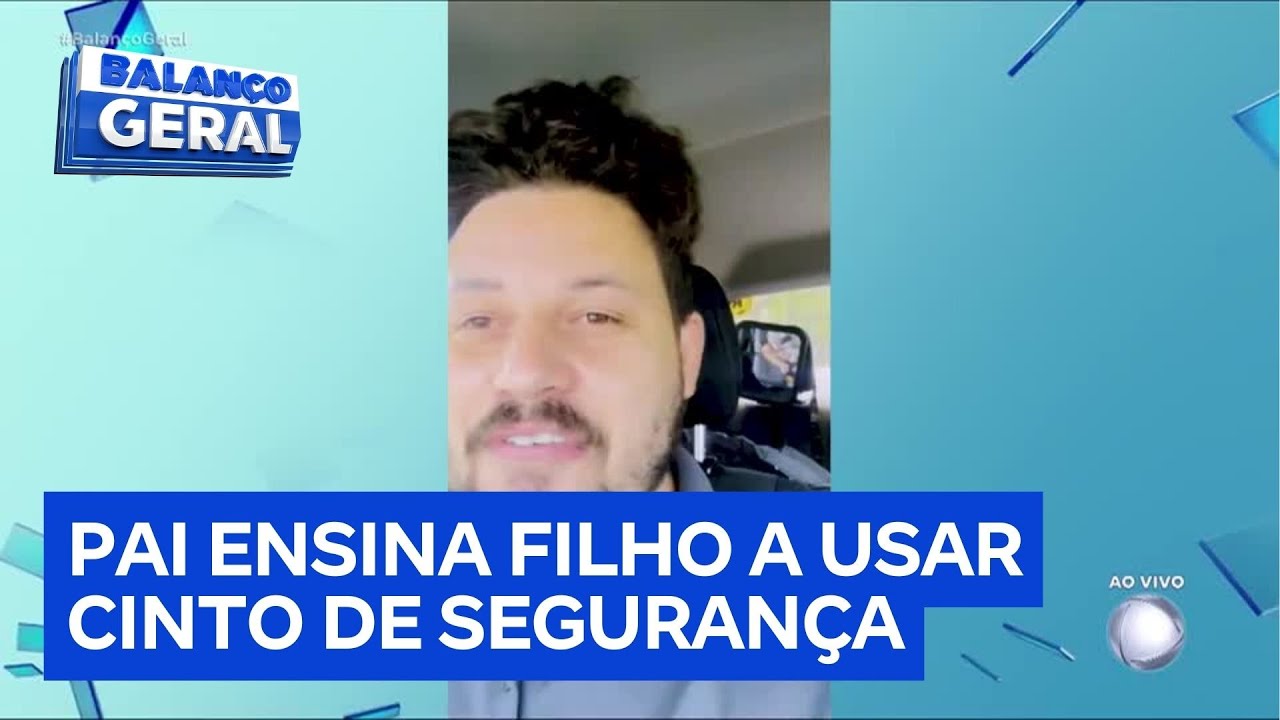 Pai dá freada brusca no carro para ensinar filho a usar cinto de segurança e causa polêmica