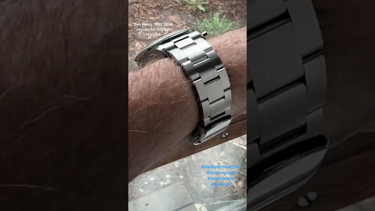The newest Dan Henry 1962 on original bracelet. Watch features blued hands and markers.