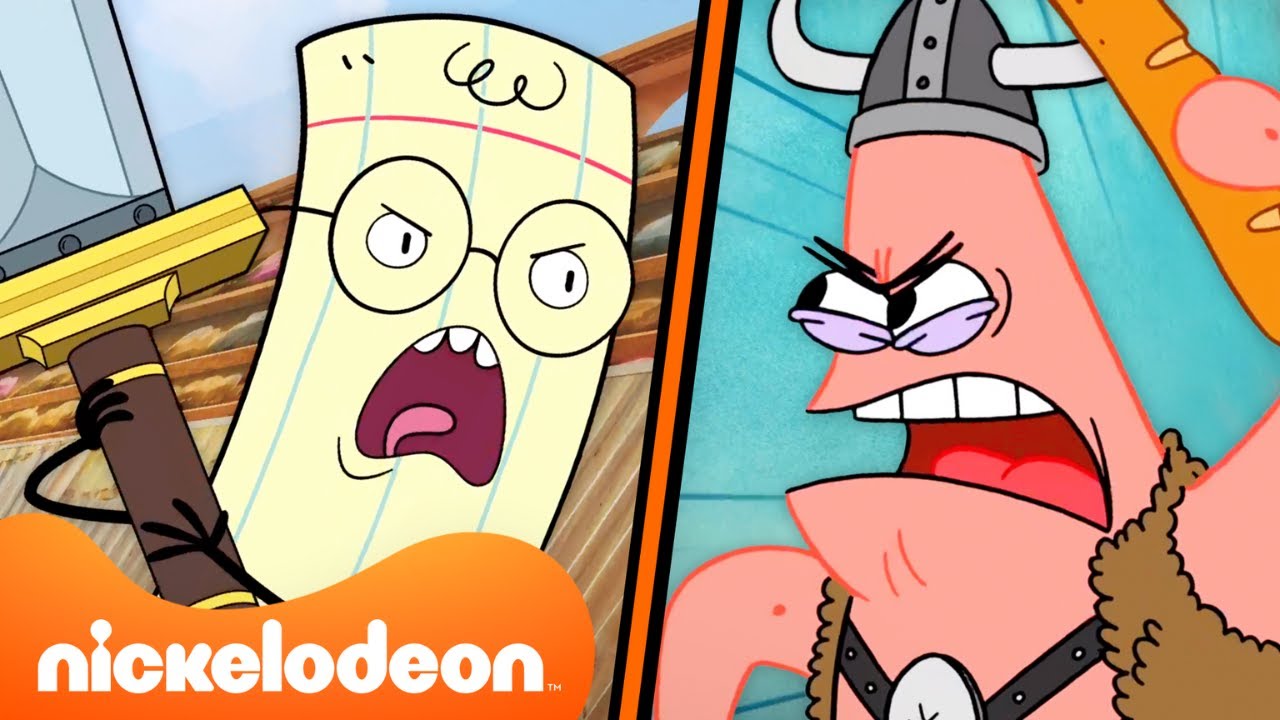 SpongeBob & Rock Paper Scissors Fight It Out for 20 Minutes Straight 💥 | @Nicktoons
