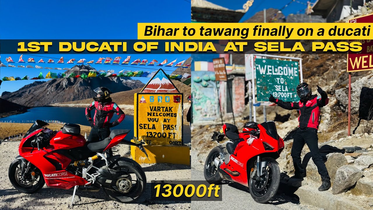 1st DUCATI V2 of INDIA Reached SELA PASS 🇮🇳 | 13,700 FT Altitude Ride 😱🔥| From Bihar to Arunachal