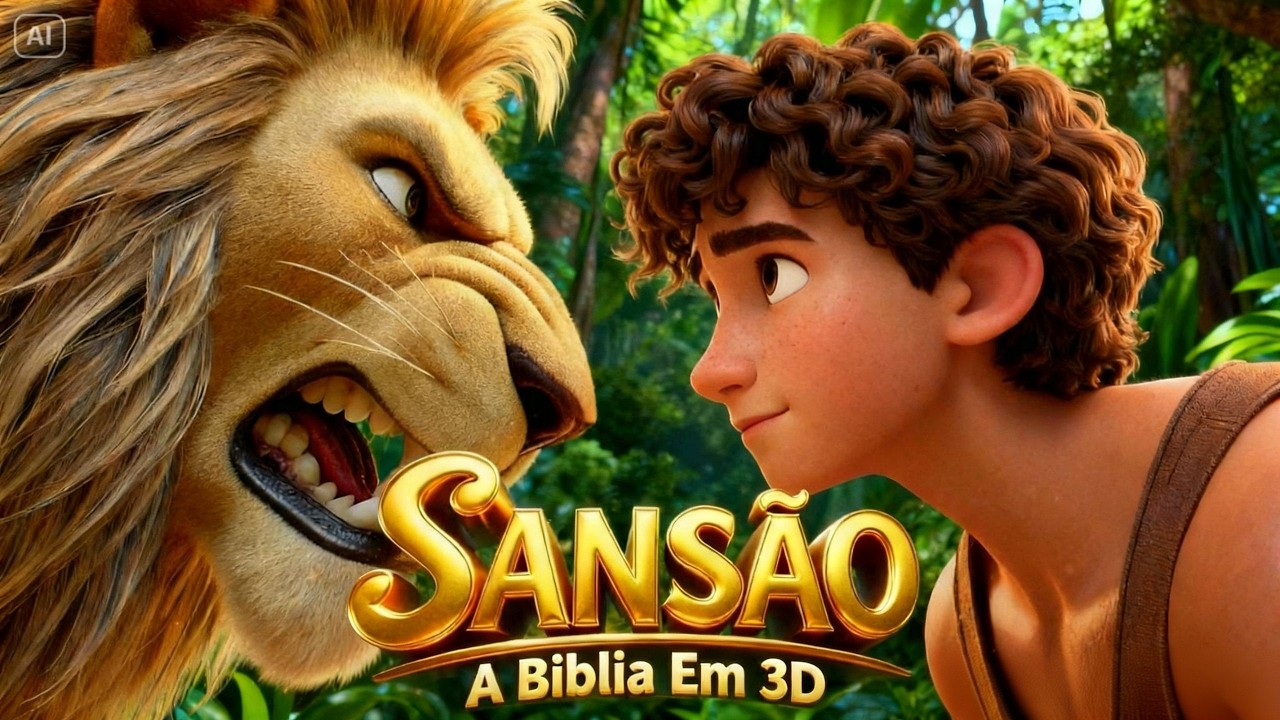 A História de Sansão  A Força que Veio de Deus – Animação Bíblica!