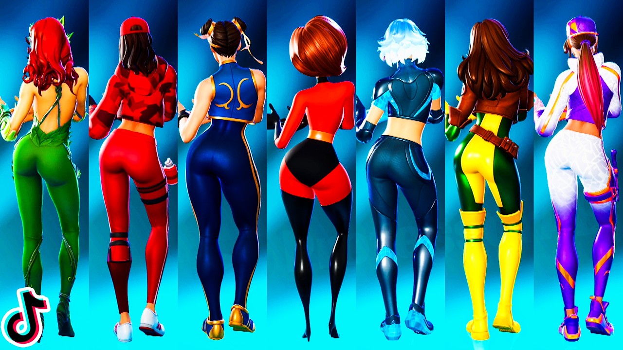 Fortnite Childlike Things Emote Showcase With All Thicc Girl Skins 🍑 New aespa Tiktok Dance 😜 SUS 4K