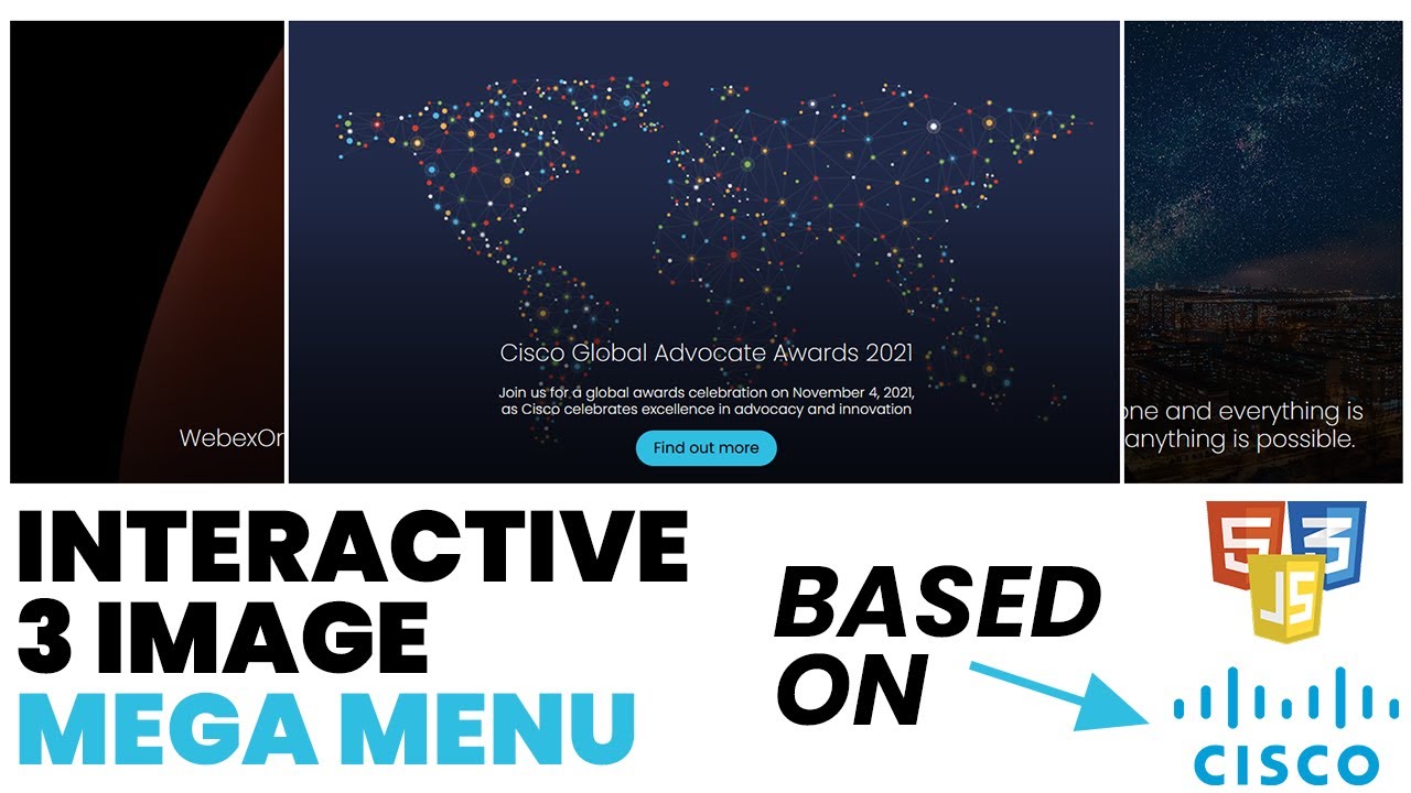 Highly Interactive 3 Image Mega Menu &ndash; Based On Cisco | HTML CSS JAVASCRIPT