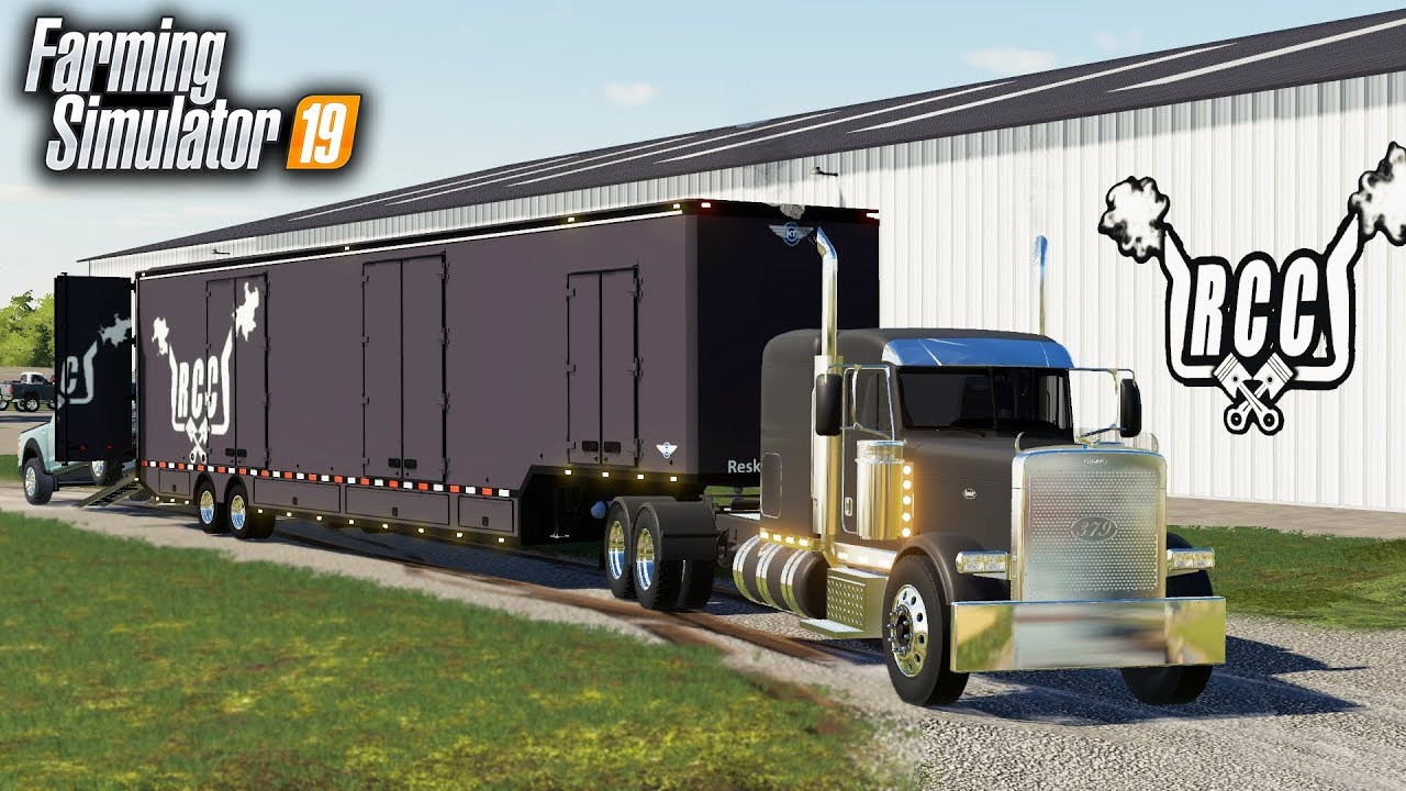 FS19- RCC's NEW CUSTOM SEMI & 53FT TRAILER! (CAR TRANSPORT TRAILER)