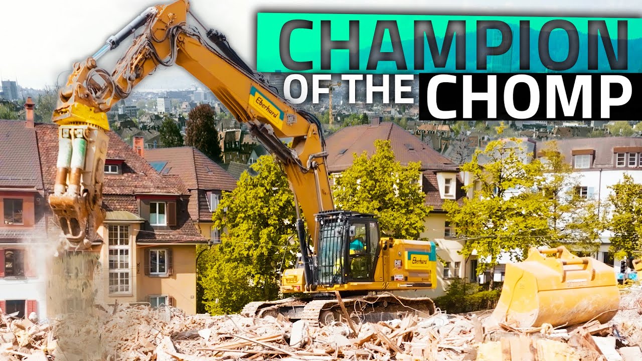 Munching On Buildings With Custom Demolition Machines | Oil Quick Attachments | Euro Vlog 5