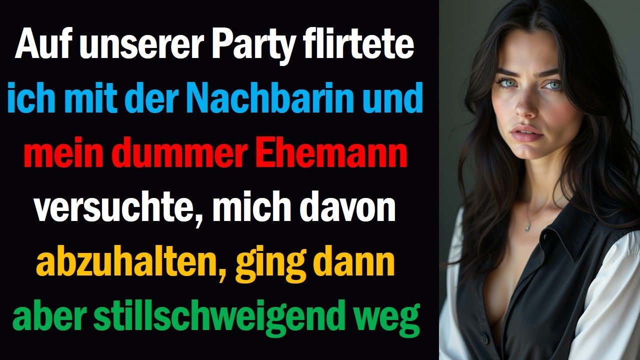 Auf unserer Party flirtete ich mit der Nachbarin und mein dummer Ehemann versuchte, mich davon