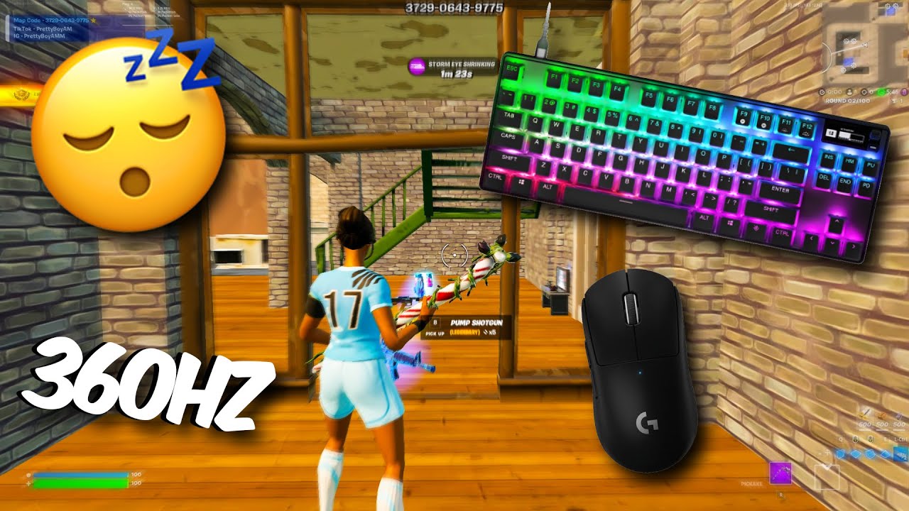 SteelSeries Apex Pro TKL ASMR 😴 Tilted Zone Wars Gameplay 🏆 Satisfying Keyboard Fortnite 360 FPS 4K