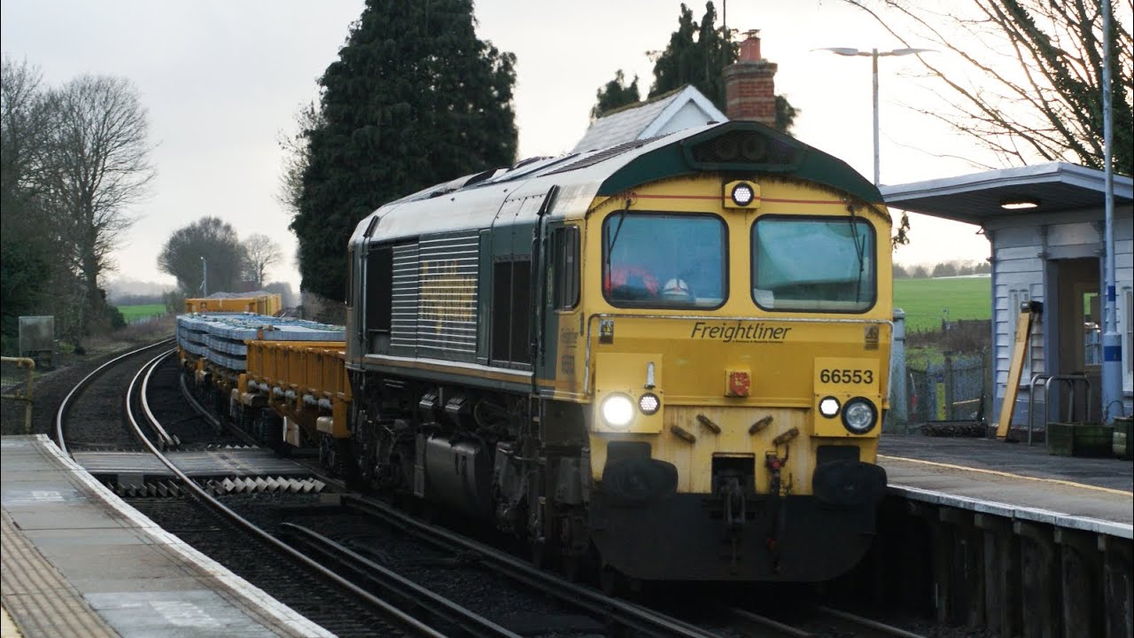 Freightliner Class 66553 at Wye (31/01/2026)