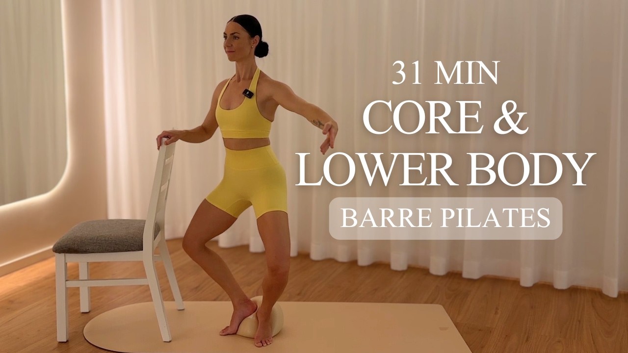 31 MIN CORE & LOWER BODY || BARRE PILATES WITH BALL (Intermediate)