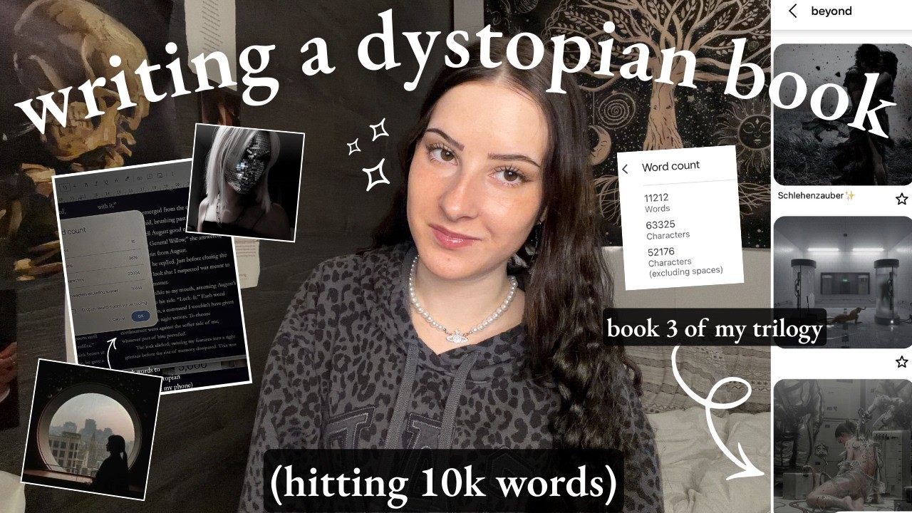 writing a dystopian romance book ⚔️// hitting 10k words on book 3 in my trilogy! (writing vlog)💫